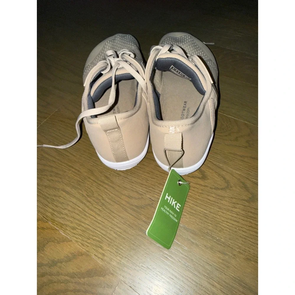 Hike Footwear HF Stride Barefoot Shoes Beige Minimalist Sneakers Womens 10-10.5